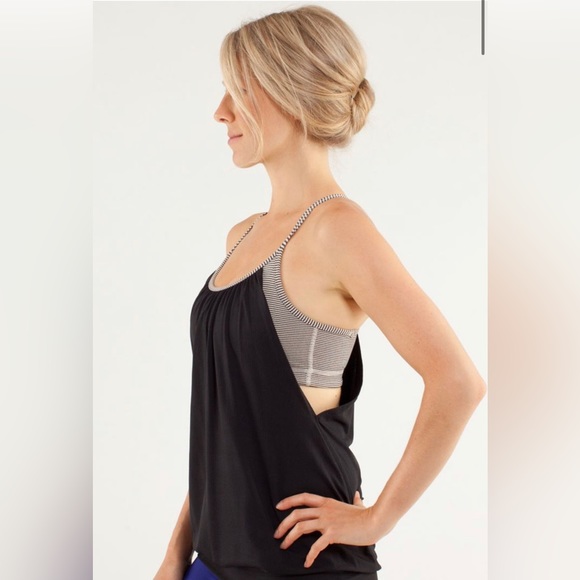 Lululemon No Limits Yoga 4/6 Layered Tank Tonka stripe - Picture 1 of 4